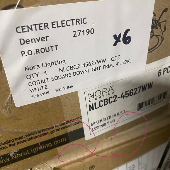 Nora Lighting Cobalt Click 4" LED Square Recessed Trim can light - Picture 3 of 4